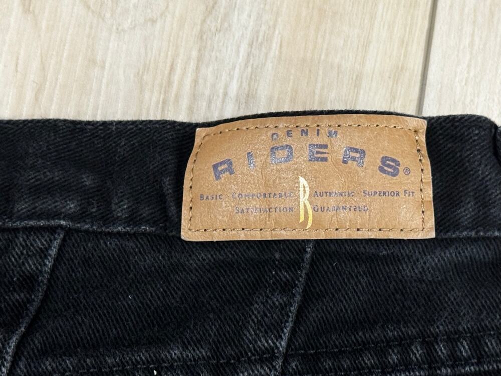 Vintage Y2K 2000s Women's Black Denim RIDERS Jeans 16 Petite Made in USA